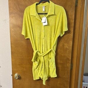 Andie. Yellow Button-Up Romper